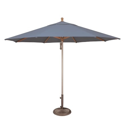 Simply Shade SimplyShade Ibiza 11 ft. Sunbrella Wood & Aluminum Umbrella Cast Ocean SSUWA811SS-A40433